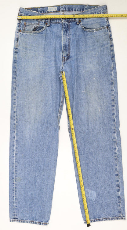 Levi Strauss & Co. Mens Blue 550 Relaxed Fit Straight Jeans W38 L34