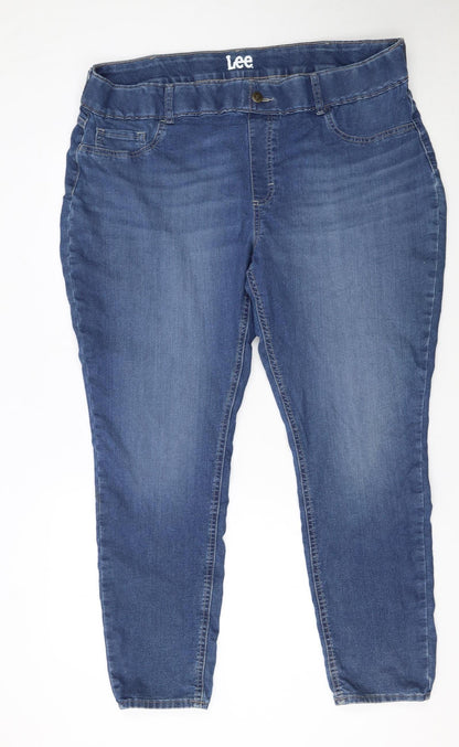 Lee Women Blue Skinny Stretch Denim Jeans Size 2XL