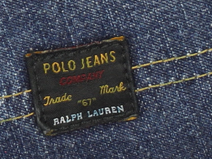 Ralph Lauren Womens Blue Straight-Leg Jeans Size 16 Regular Fit