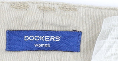 Dockers Women’s Beige Cargo Twill Capri Trousers Size 18 Plus
