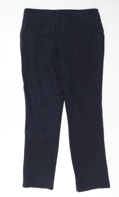 Lee Women's Blue Petite Chino Trousers Size 6 Regular Fit