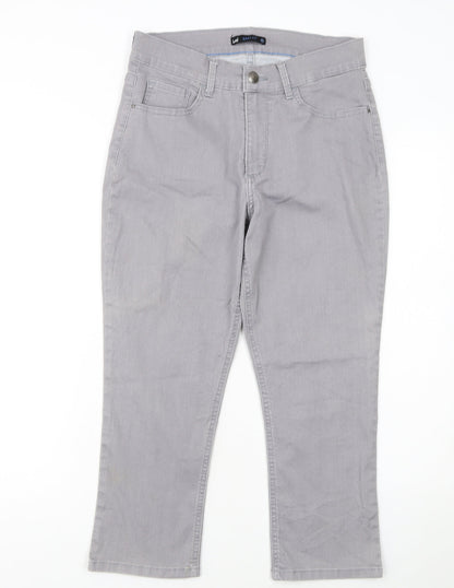 Lee Women’s Grey Easy Fit Straight Leg Stretch Jeans Size 10