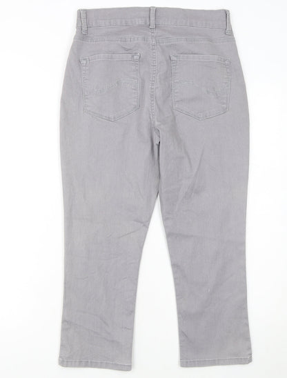 Lee Women’s Grey Easy Fit Straight Leg Stretch Jeans Size 10
