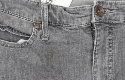 Lee Women’s Grey Slender Secret Straight Jeans Size 18 Low Rise