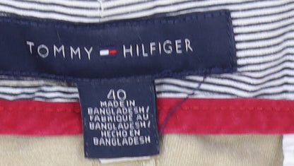 Tommy Hilfiger Men Beige Cargo Shorts Size 40 Cotton Casual