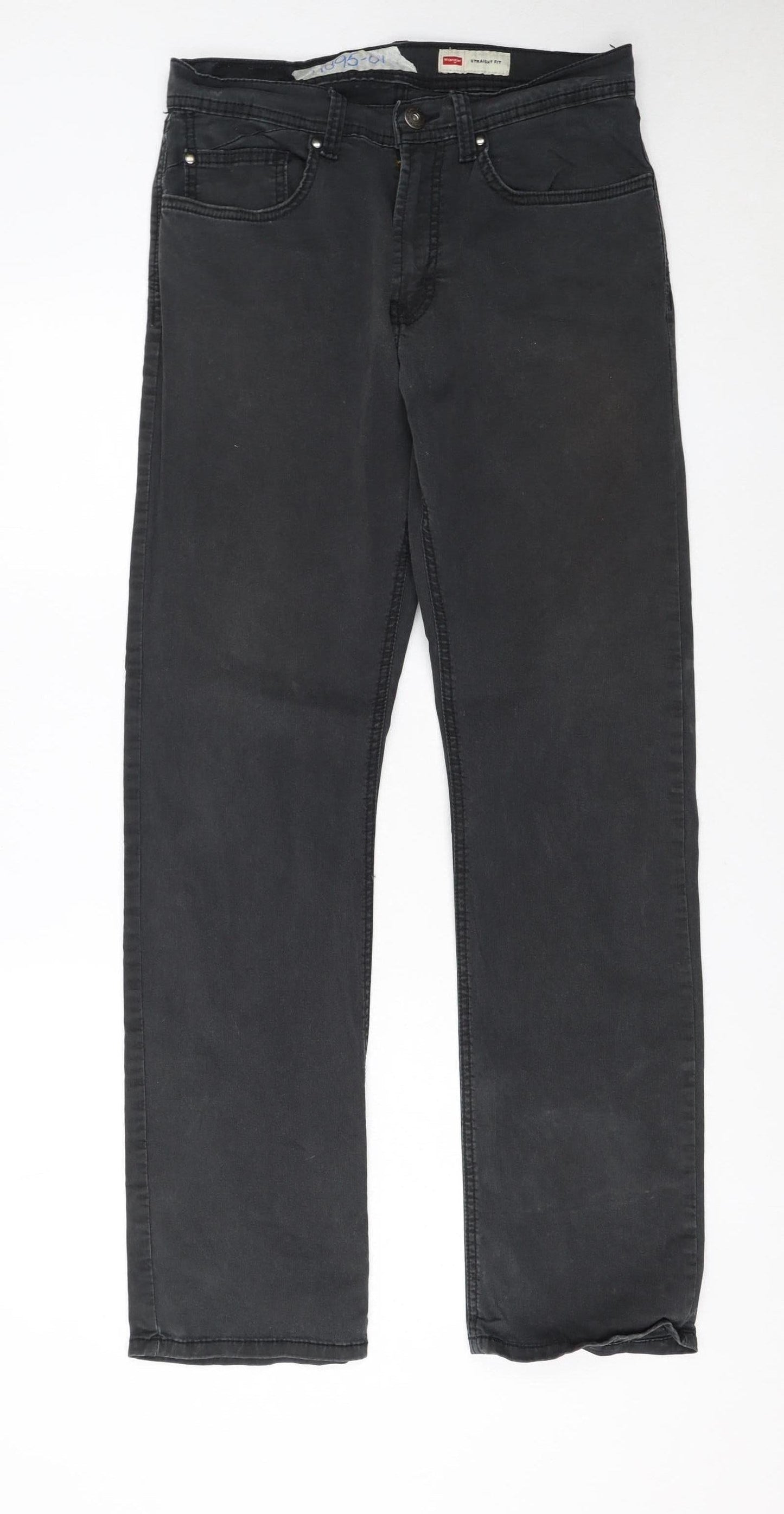 Wrangler Men's Black Straight Fit Jeans 30x32 Cotton Denim
