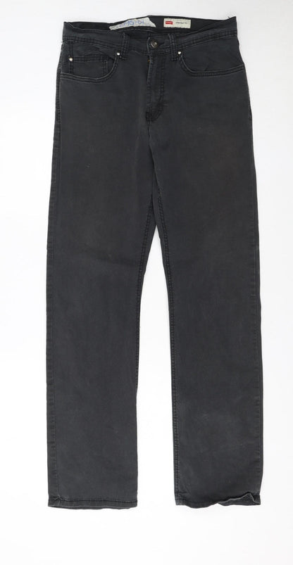Wrangler Men's Black Straight Fit Jeans 30x32 Cotton Denim