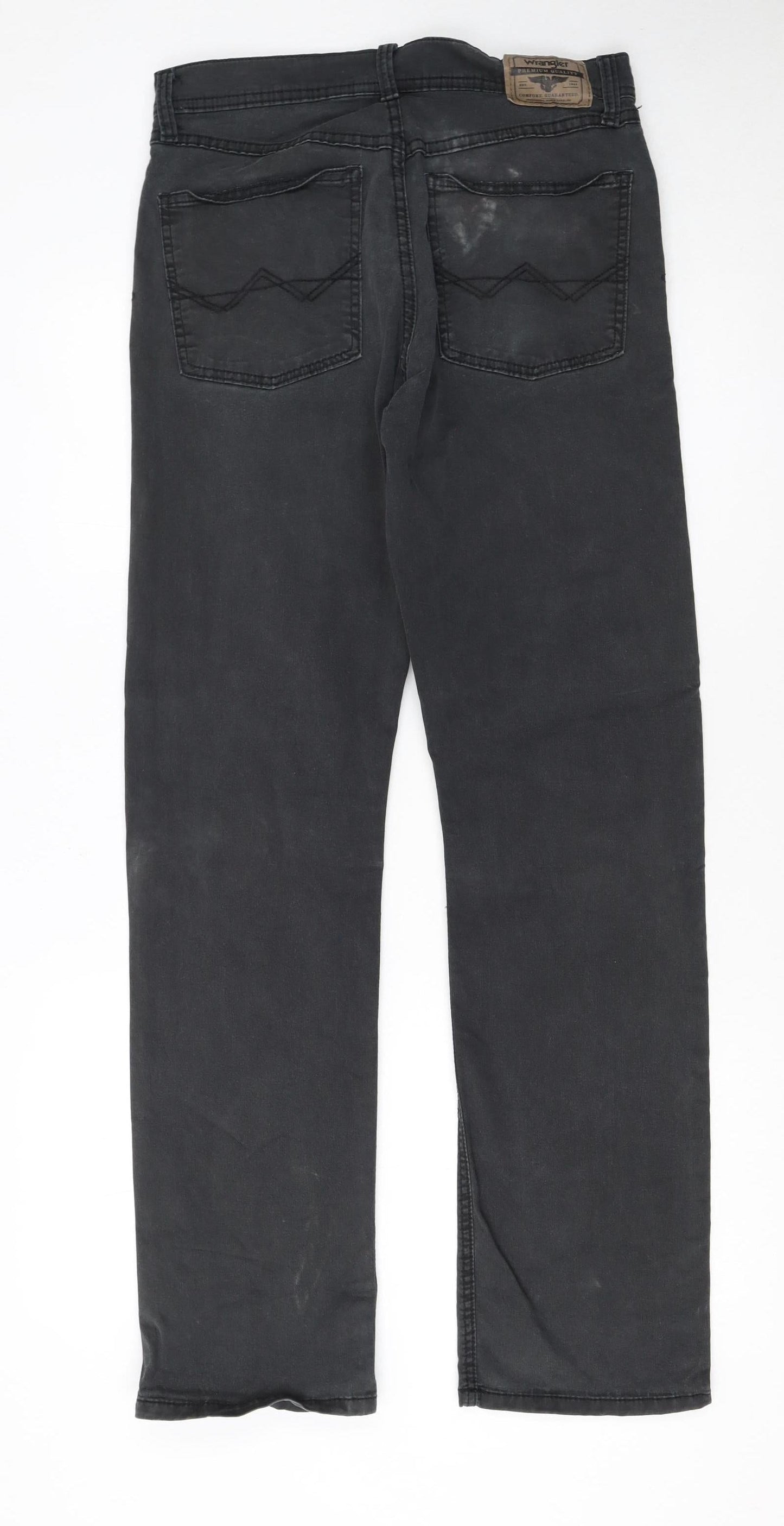 Wrangler Men's Black Straight Fit Jeans 30x32 Cotton Denim