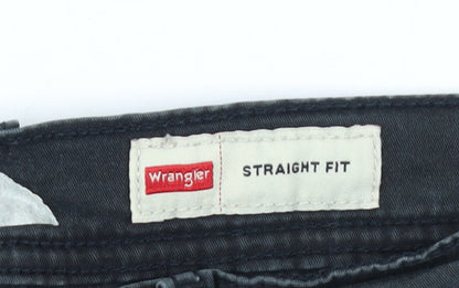 Wrangler Men's Black Straight Fit Jeans 30x32 Cotton Denim