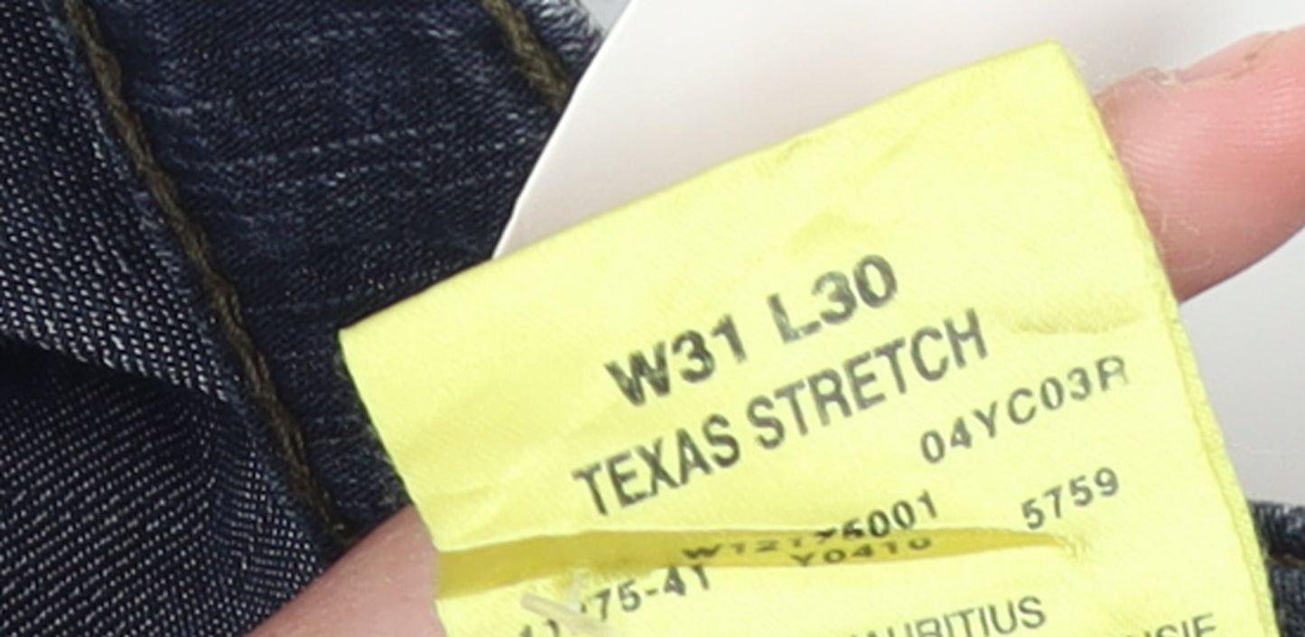 Wrangler Men’s Blue Texas Stretch Straight Jeans W31 L30