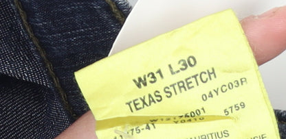 Wrangler Men’s Blue Texas Stretch Straight Jeans W31 L30