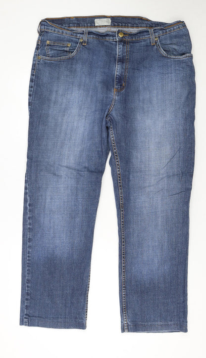 Wrangler Men's Blue Regular Fit Straight Leg Denim Jeans W38 L34