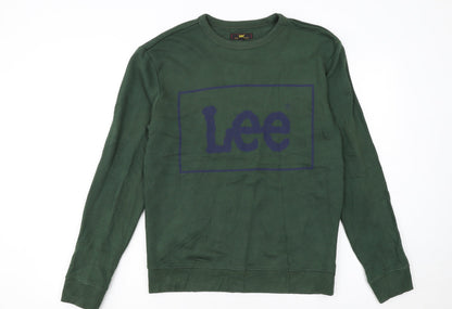 Lee Men’s Green Logo Crew Neck Sweatshirt Size S Pullover