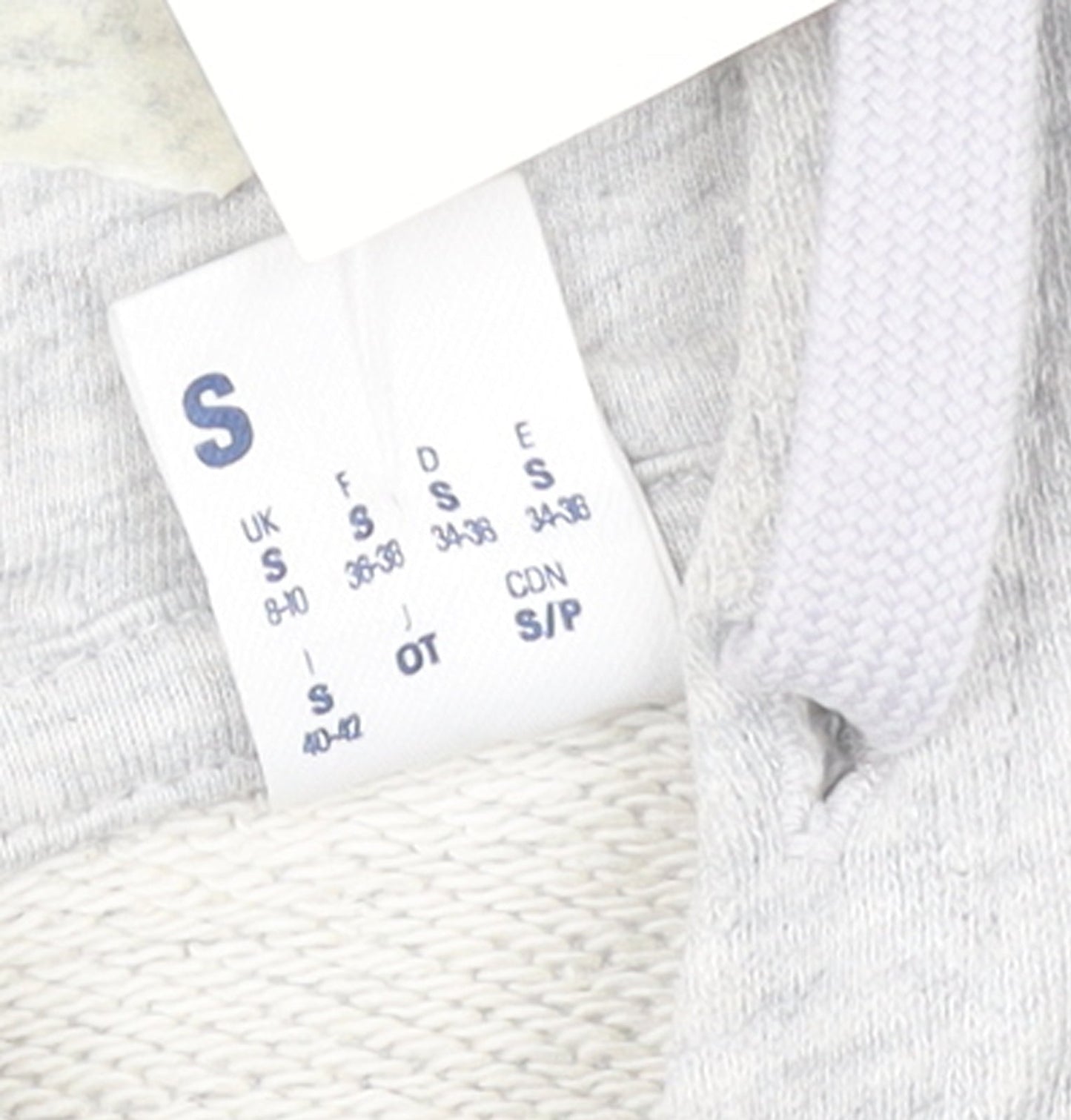 Reebok Women's Grey Pullover Hoodie Small Logo Cotton Blend