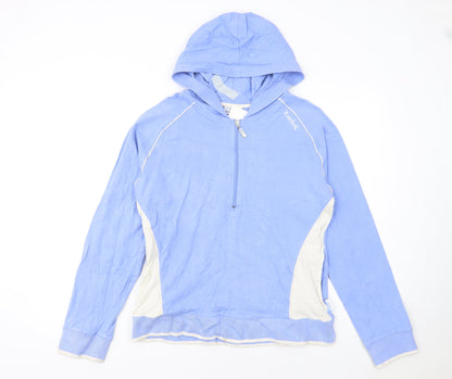 Reebok Women's Blue 1/2 Zip Hooded Sweatshirt Size 16