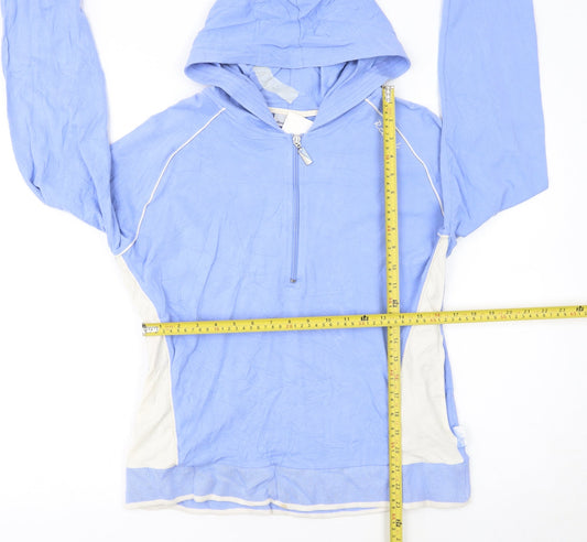 Reebok Women's Blue 1/2 Zip Hooded Sweatshirt Size 16