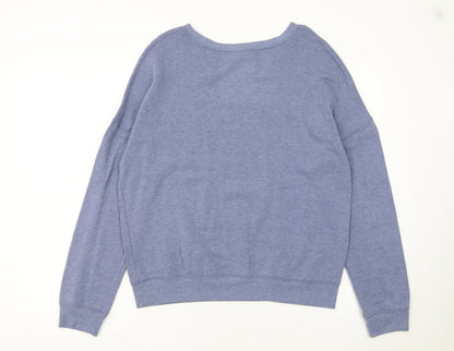 Disney Women Blue Mickey Graphic Pullover Sweatshirt XL