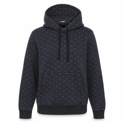 Nike Women Black Small Pullover Hoodie with Gold Logo Print