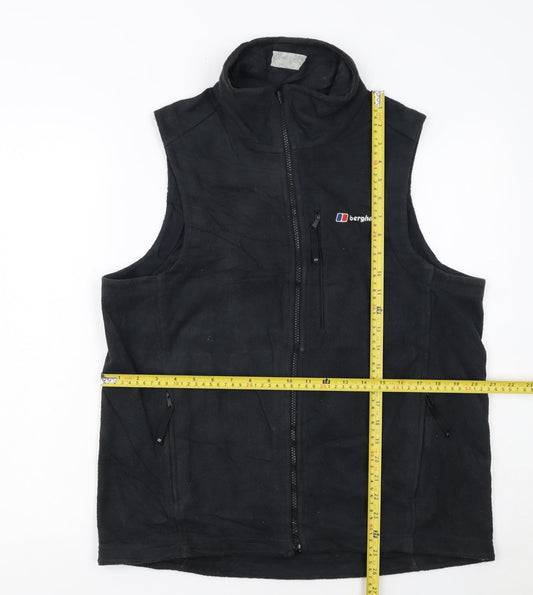 Berghaus Men’s Black Fleece Bodywarmer Waistcoat Size S Outdoor Vest