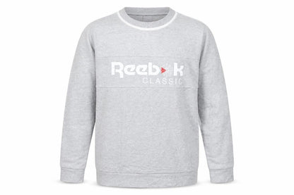 Reebok Classic Men's Grey Pullover Sweatshirt M Crew Neck Logo