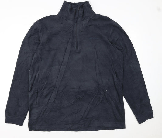 Lotto Mens Navy 1/4 Zip Fleece Sweatshirt XXL Polyester Warm Top