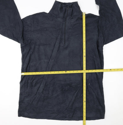 Lotto Mens Navy 1/4 Zip Fleece Sweatshirt XXL Polyester Warm Top