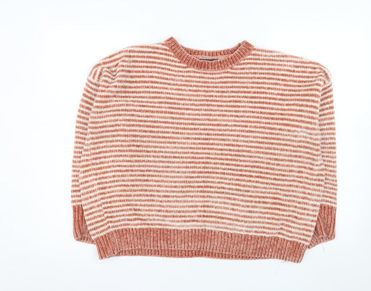Primark Women’s Striped Crew Neck Knit Jumper Small Multicoloured
