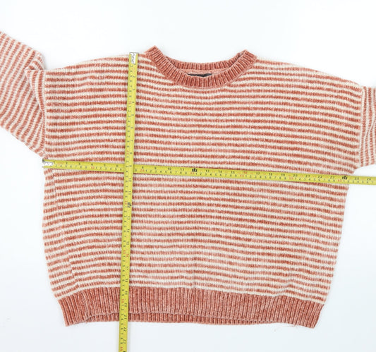 Primark Women’s Striped Crew Neck Knit Jumper Small Multicoloured