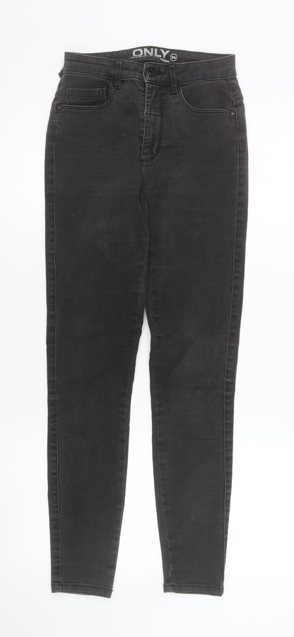 ONLY Women's Black Skinny Jeans S/30 Slim Fit Denim