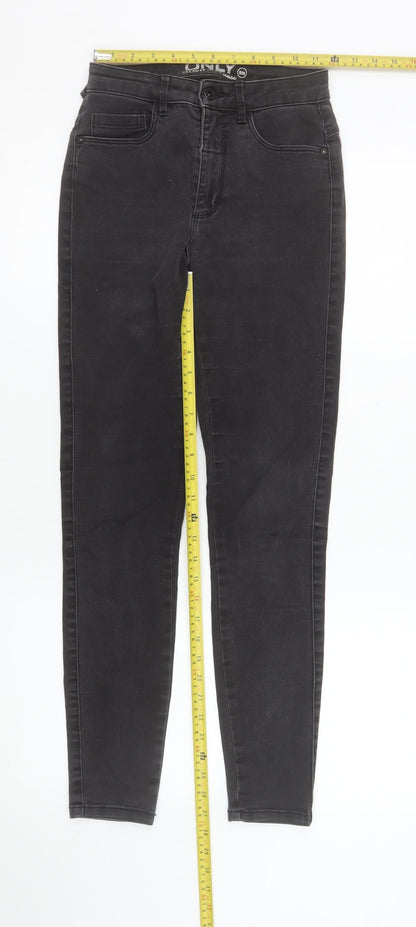 ONLY Women's Black Skinny Jeans S/30 Slim Fit Denim