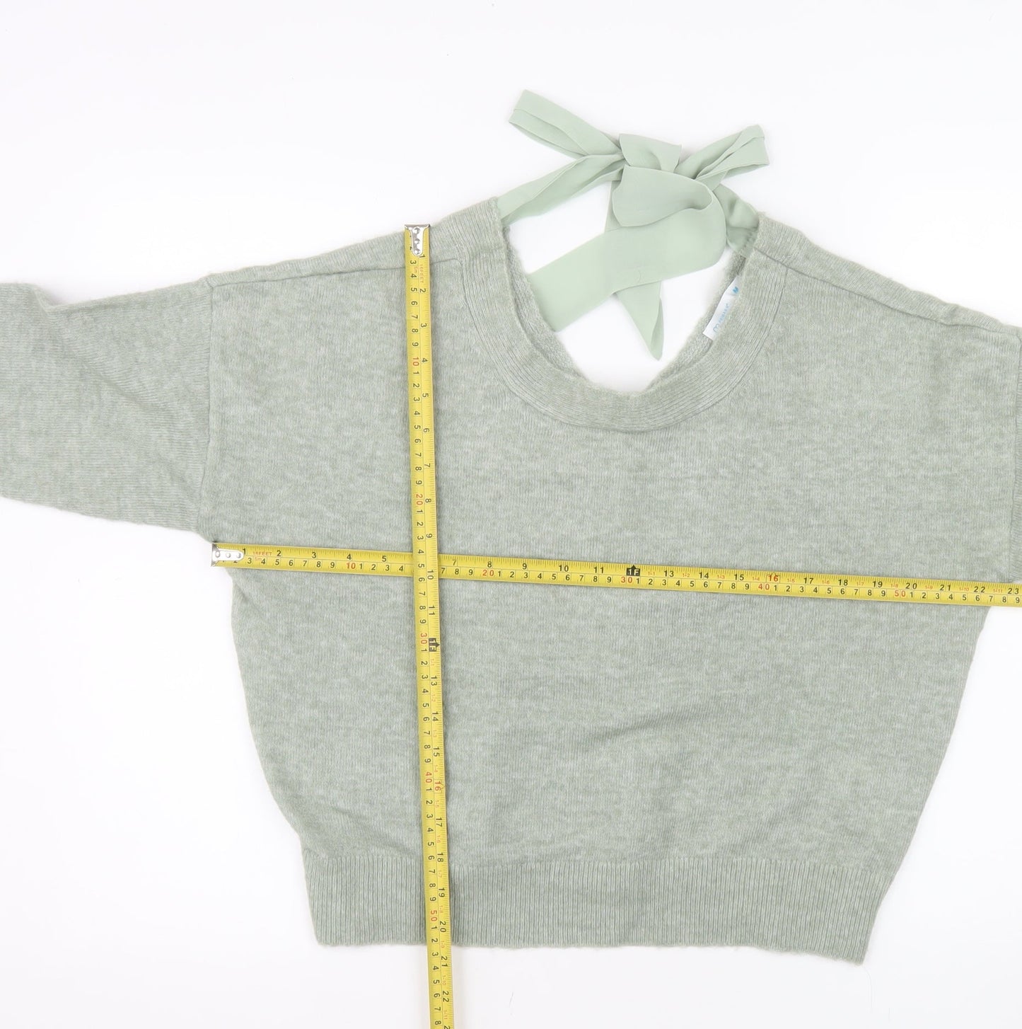 Primark Women’s Green Bow Back Knit Jumper Size M