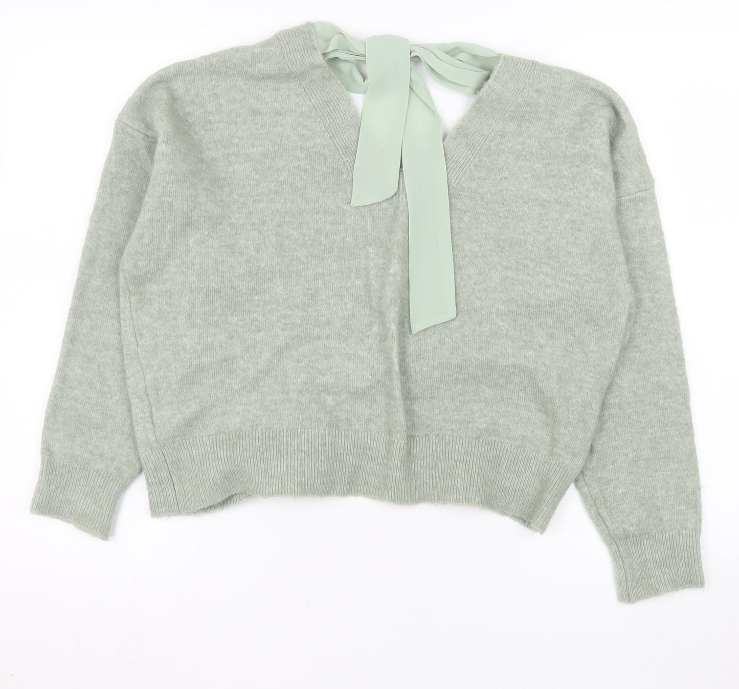 Primark Women’s Green Bow Back Knit Jumper Size M