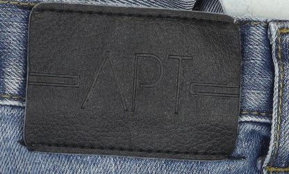 APT Womens Blue Straight Leg Mid Rise Denim Jeans Size 30R
