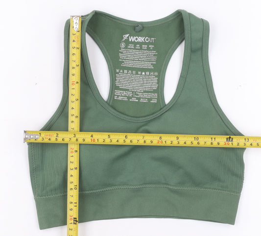Primark Women’s Green Small Sports Bra Racerback Medium Support