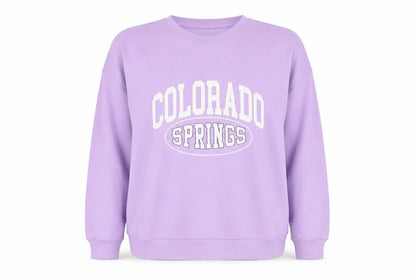 Dunnes Womens Purple Colorado Springs Pullover Sweatshirt L