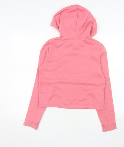 Adidas Womens Pink Pullover Hoodie XS Logo Hooded Sweatshirt