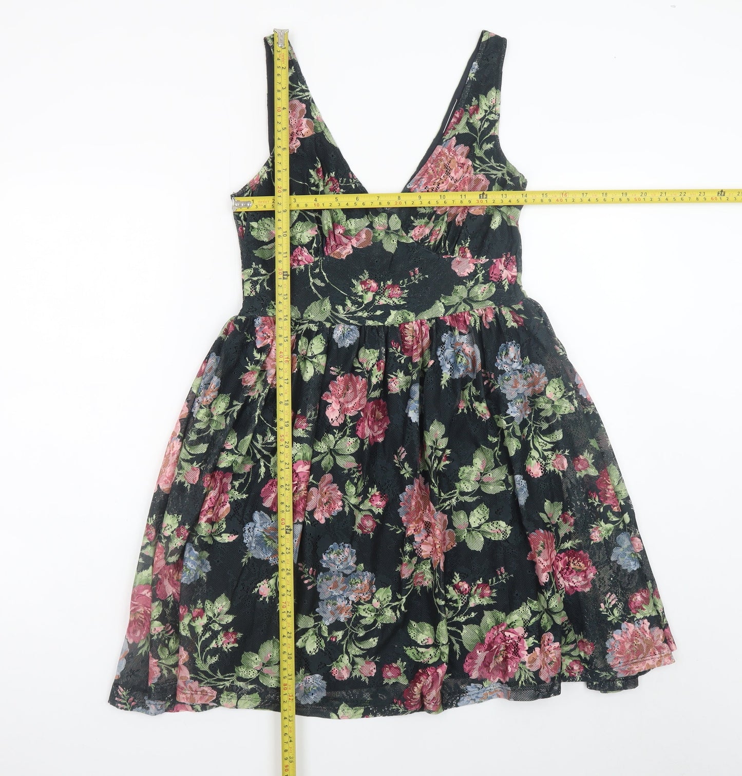Warehouse Womens Multicoloured Floral A-Line Dress Size 10