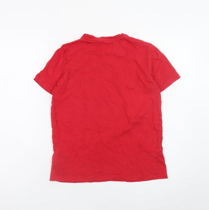 Lyle & Scott Boys Red Logo T-Shirt 12-13 Years Short Sleeve Cotton Top