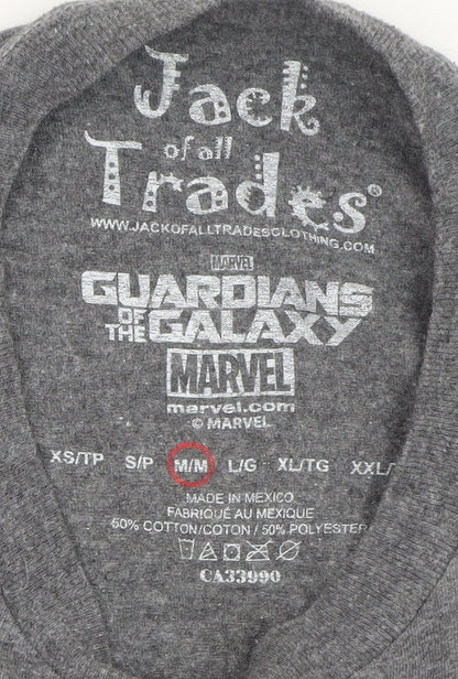 Jack of All Trades Men’s Grey Guardians of the Galaxy Rocket T-Shirt M