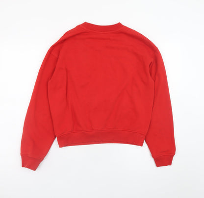 H&M Divided Women's Red Relax Rewind Graphic Sweatshirt Size 8
