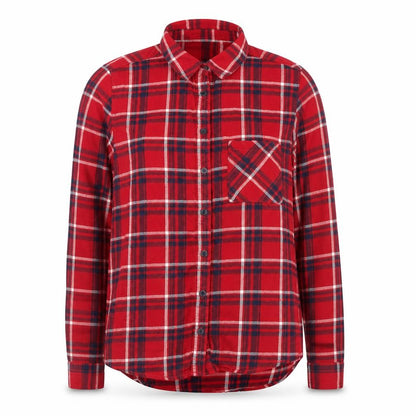New Look Women's Red Plaid Button-Up Flannel Shirt Size 8