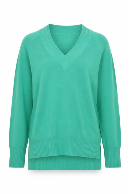 Next Women's Green V-Neck Pullover Jumper Size S Acrylic Knit