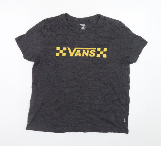 Vans Men's Charcoal Black XL Graphic T-Shirt Cotton Blend