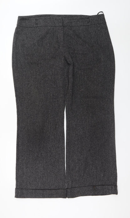Florence + Fred Women Grey Size 18 Wide-Leg Dress Pants