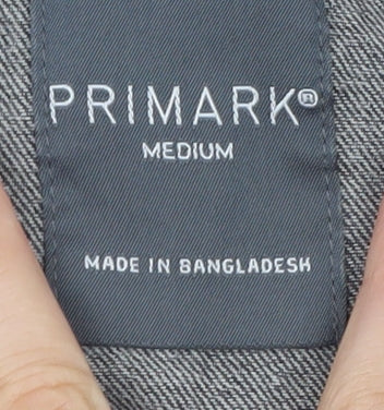 Primark Men's Grey Denim Button Jacket Size M Casual Classic