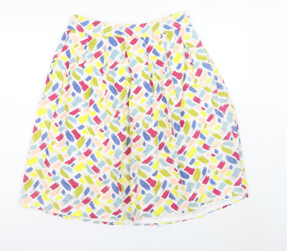 Heyton Womens Multicoloured A-Line Knee Length Cotton Skirt L 14