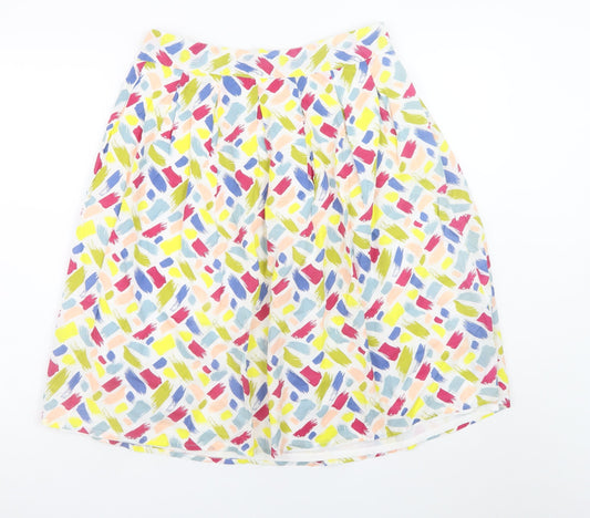 Heyton Womens Multicoloured A-Line Knee Length Cotton Skirt L 14