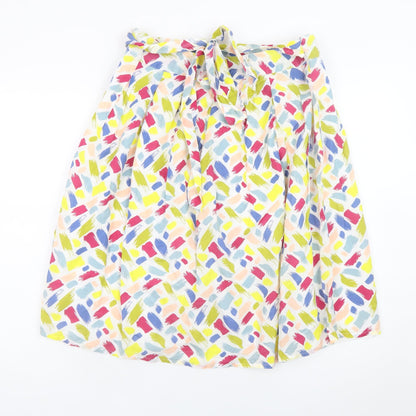Heyton Womens Multicoloured A-Line Knee Length Cotton Skirt L 14