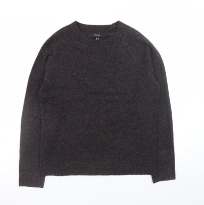 Vero Moda Women Brown Wool Alpaca Crew Neck Jumper Size 12