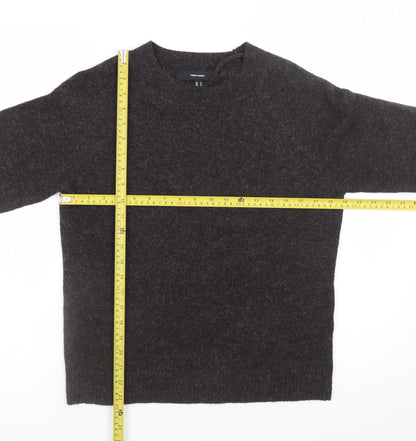 Vero Moda Women Brown Wool Alpaca Crew Neck Jumper Size 12